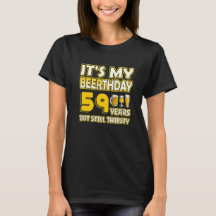 59th Birthday  Beerthday 59 Years old funny Beer d T-Shirt
