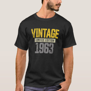 59th Birthday  Men Women Vintage 1963 59th Birthda T-Shirt