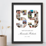 59th Birthday Number 59 Custom Photo Collage Poster<br><div class="desc">Celebrate 59th birthday with this personalized number 59 photo collage poster. This customizable gift is also perfect for wedding anniversary. It's a great way to display precious memories from your wedding and married life. The poster features a collage of photos capturing those special moments, and it can be customized with...</div>