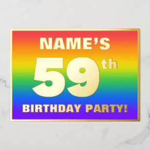 59th Birthday Party: Fun, Colourful Rainbow Patter