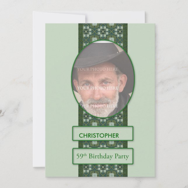 59th Birthday Party Invitation Add a Picture and (Front)