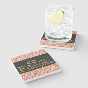 59th  Birthday  Stone Coaster