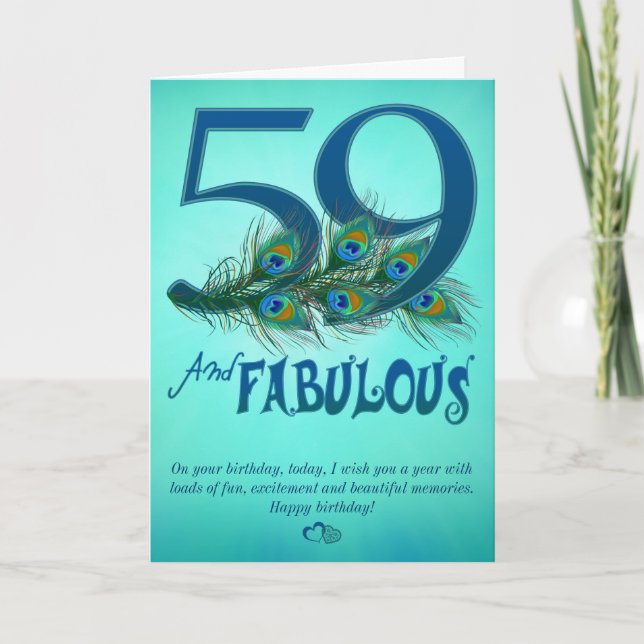 59th Birthday template Cards (Front)