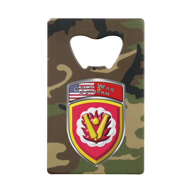  59th Ordnance Brigade Cold War Veteran Credit Card Bottle Opener (Front)