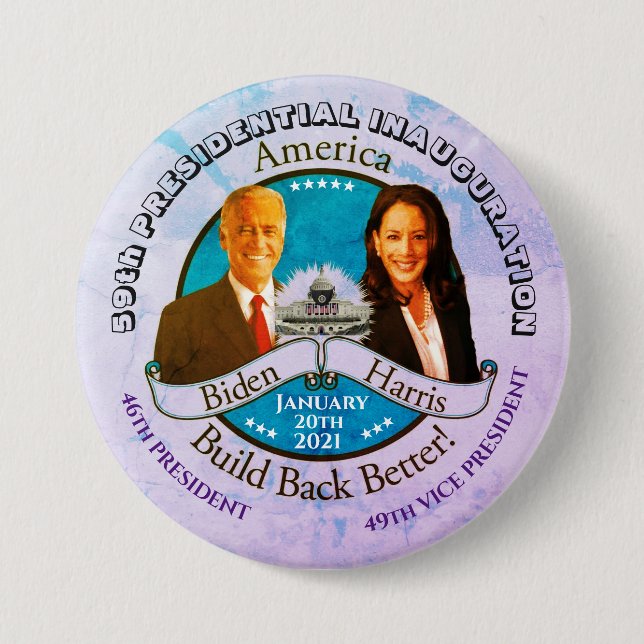 59th Presidential Inauguration 3 Inch Round Button (Front)