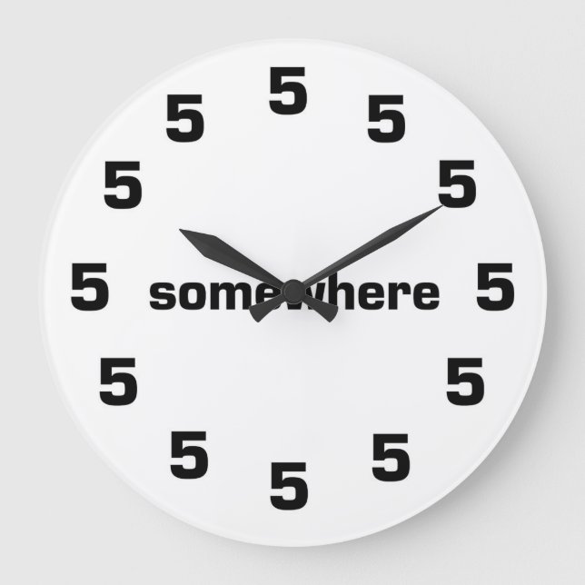 5:00 Somewhere Large Clock (Front)
