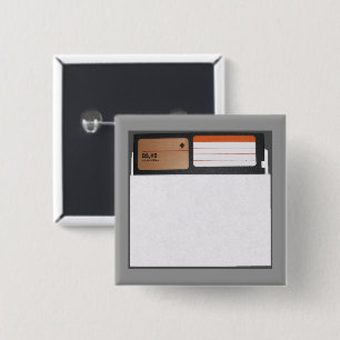 5.25 inch Floppy Disk Items Pinback Button