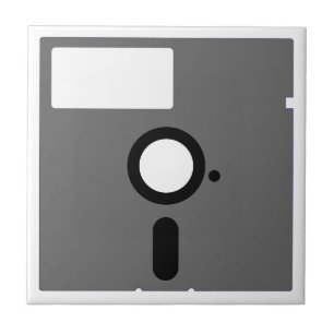 5.25 inch floppy disk - old computer diskette tile
