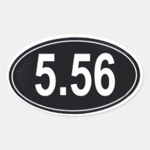 5.56 Marathon Style Sticker