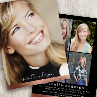 5,5 x 7,5 pouces Moderne, 5 modèles de photo, cart