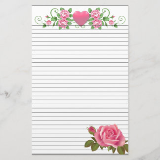5.5" x 8.5" lined Stationery