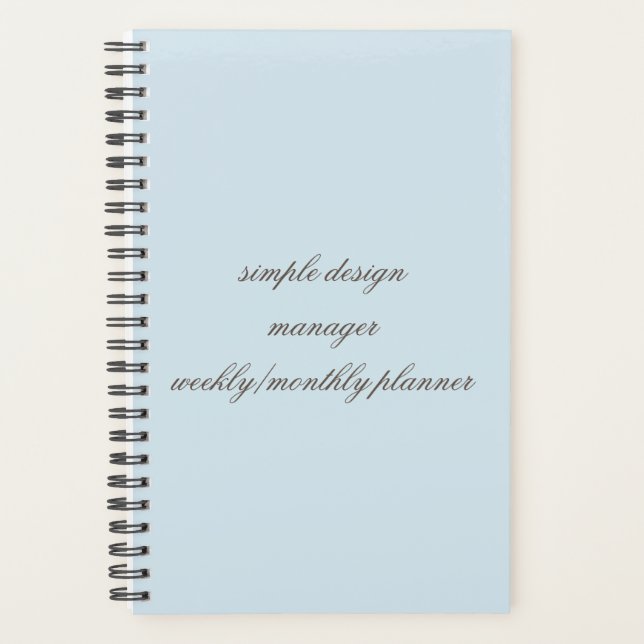 5.5"x 8 5" spiral weekly/monthly planner (Front)