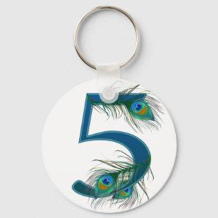 5 / 5th / 5th Anniversary / number 5 Keychain