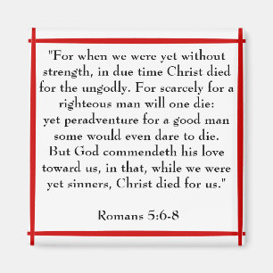 5:6 de Romains - aimant de 8 écritures saintes