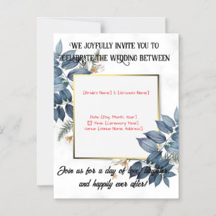 5" * 7" Thin Magnetic Wedding Invitation Card