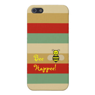 5 Abeille Happee ! Coque iphone vert beige rouge de