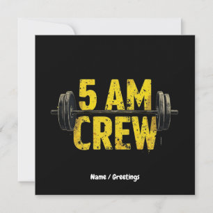 5 AM Crew – Gym Enthusiast & Gym Reaper Funny Work Invitation