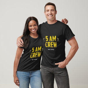 5 AM Crew – Gym Enthusiast & Gym Reaper Funny Work T-Shirt
