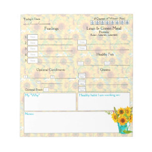 5 and 1 Food Journal Notepad