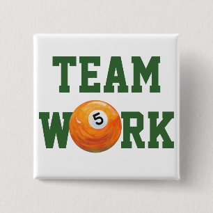 5 Ball 2 Inch Square Button