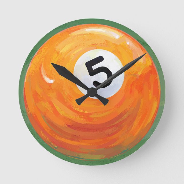5 Ball Round Clock (Front)