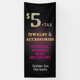 $5 bijoux et bannière d'accessoires