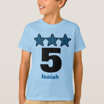 5 Birthday Boy Stars Big Number Custom Name V23