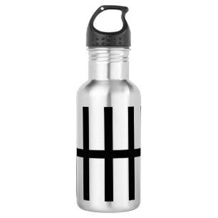 5 Bisected Black Lines 532 Ml Water Bottle
