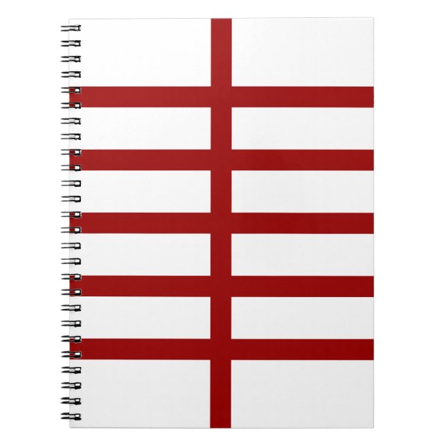 5 Bisected Red Lines Notebook (Front)