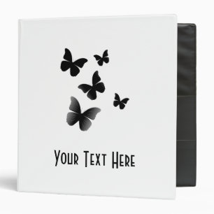 5 Black Butterflies Binder