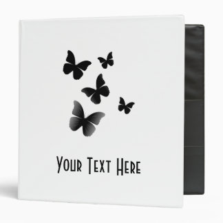 5 Black Butterflies Binder