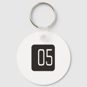 #5 Black Square Keychain