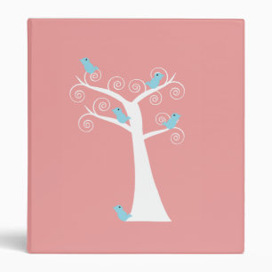 5 Blue Birds in a Tree Avery Binder
