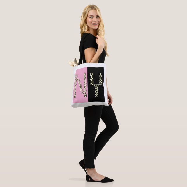 5 Boroughs of New York Design  Tote Bag (On Model)