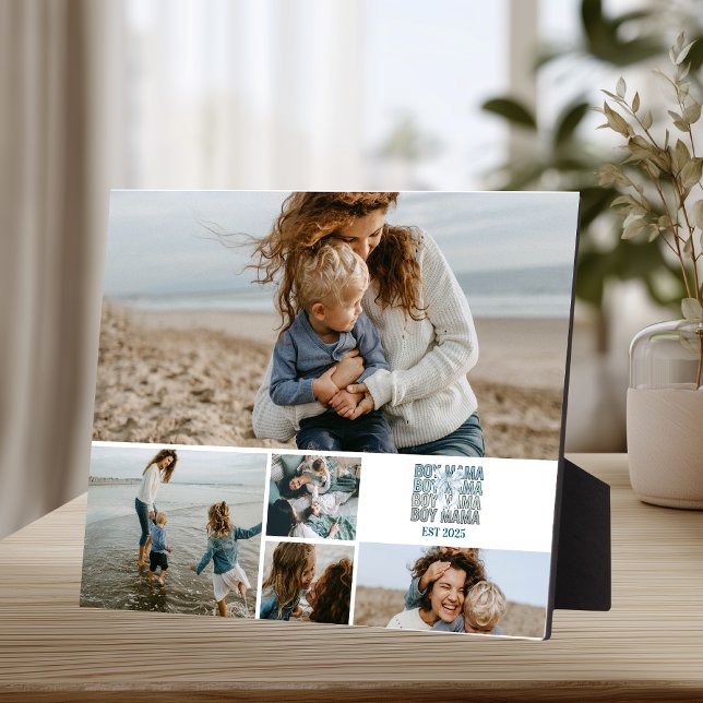 5 Boy Mama Custom Photo Collage Plaque (Creator Uploaded)