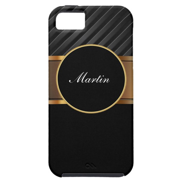 5 Case-Mate Coque iphone masculin de monogramme (Dos)