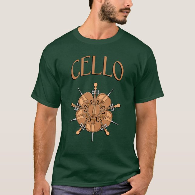 5 Cellos Text T-Shirt (Front)