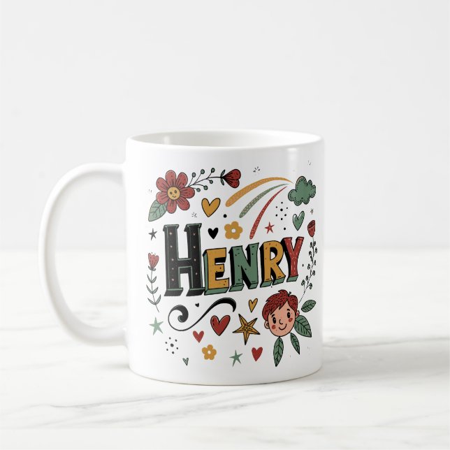 5 Color Henry 1 Coffee Mug (Left)