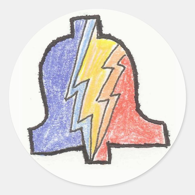 5 Colour Hand Drawn PLA Logo Sticker (Front)