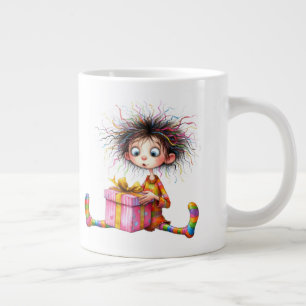 *  5 Colourful  Whimsical Christmas BOY  Gift AP97 Large Coffee Mug