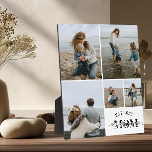 5 Custom Photo Collage Best Mom Ever  Plaque