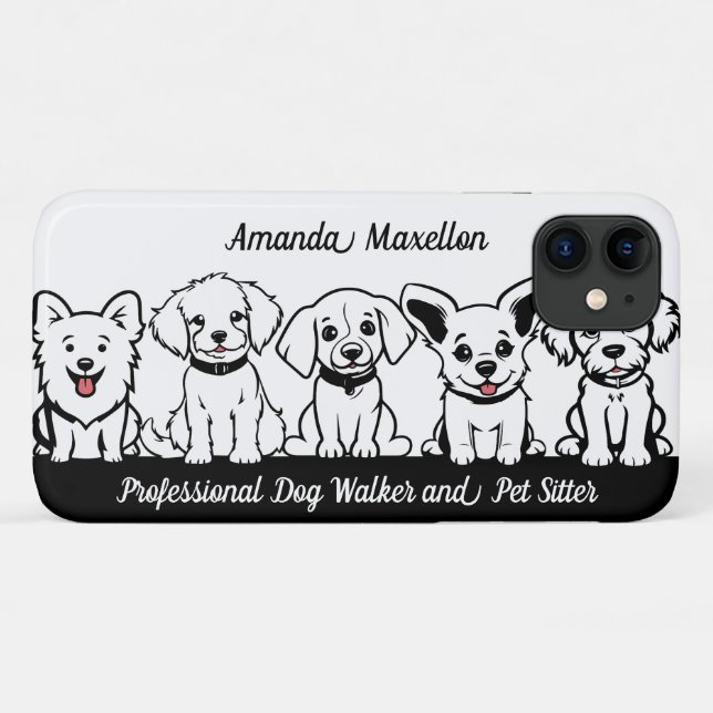 5 Cute Dogs Professional Dog-Related Business Case-Mate iPhone Case (Back (Horizontal))