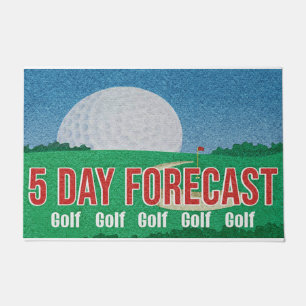 5 Day Forecast Golf Doomat, Funny Golf Doormat