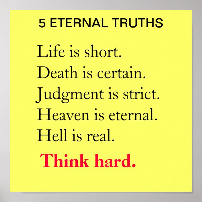 5 ETERNAL TRUTHS POSTER (Front)