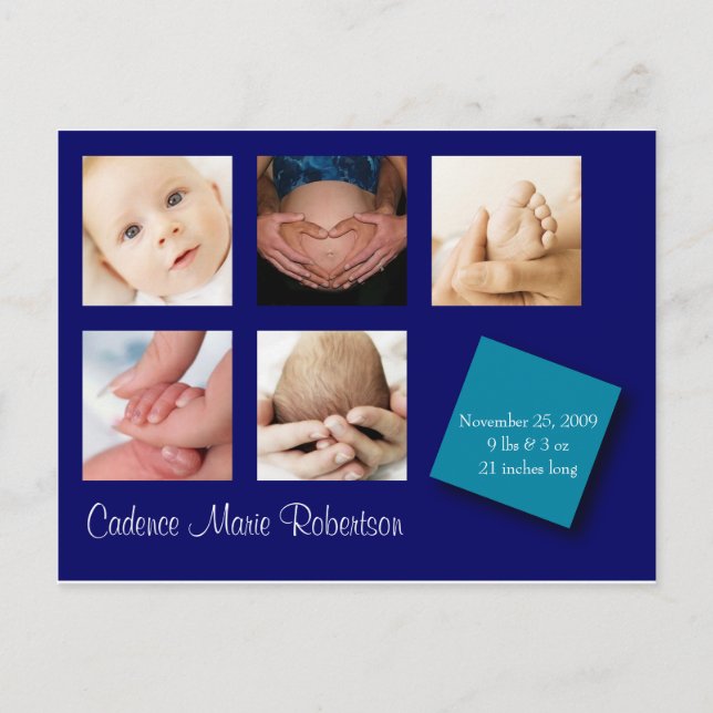 5 Faire-part de naissance photo (Devant)