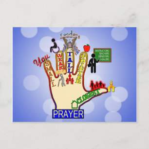 5 FIVE FINGER PRAYER AID POSTCARD