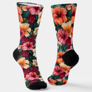 #5 Floral pattern Crew Socks