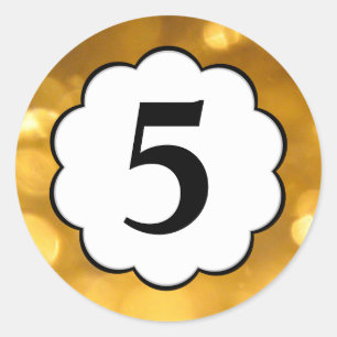 5 - Golden Numbers Sticker