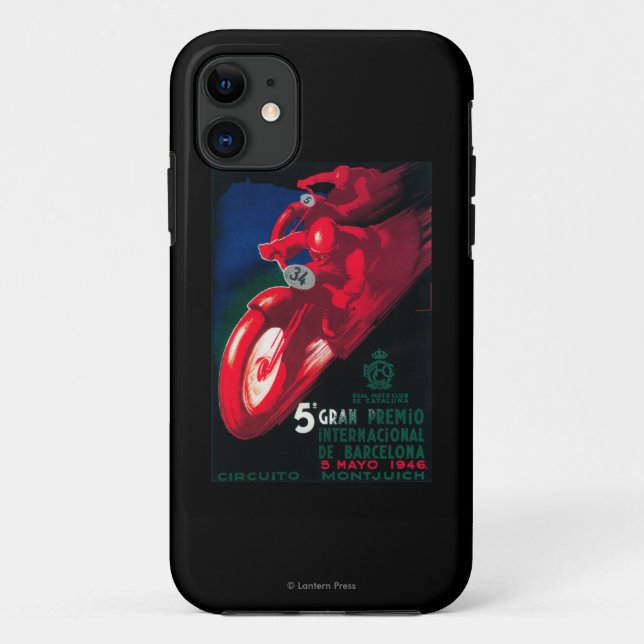 5 Gran Premio Internat'l Motorcycle Poster Case-Mate iPhone Case (Back)