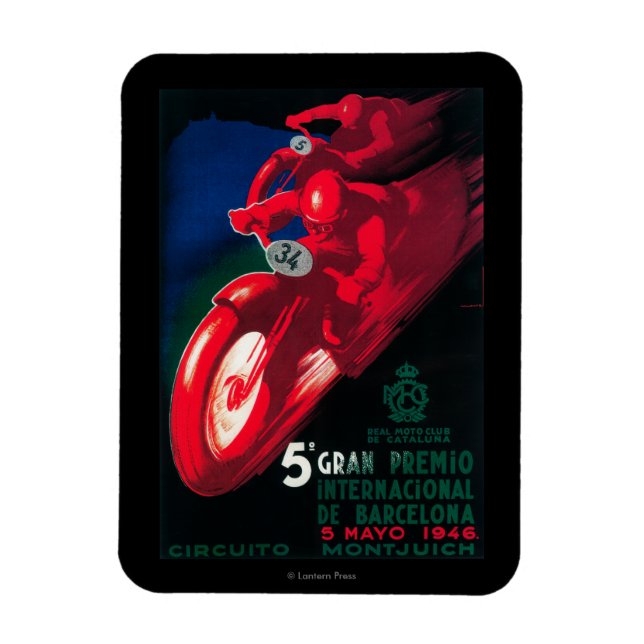 5 Gran Premio Internat'l Motorcycle Poster Magnet (Vertical)